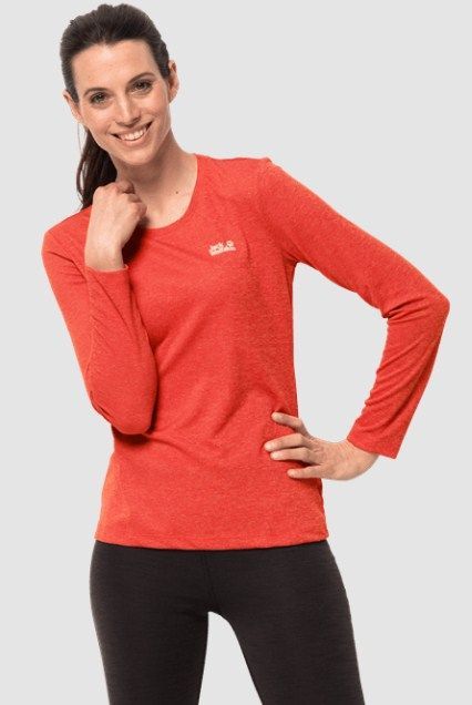 Jack Wolfskin Стильная кофточка для женщин Jack Wolfskin Sky Range Longsleeve W
