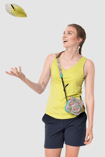 Jack Wolfskin Яркий  женский топ Jack Wolfskin Jwp Top W
