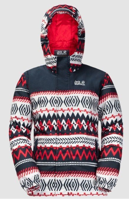 Jack Wolfskin Удобная куртка для мальчиков Jack Wolfskin B Kajak Printed Falls Jkt