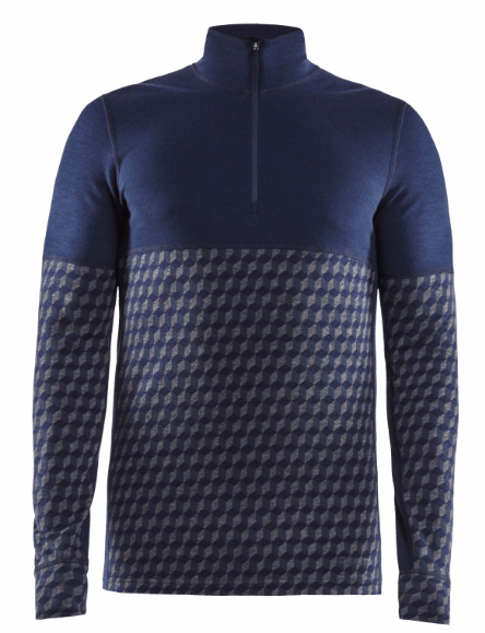 CRAFT Рубашка на молнии мужская Craft Merino 240