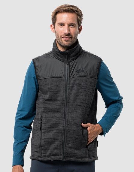 Jack Wolfskin Ветронепроницаемый флисовый жилет Jack Wolfskin Aquila Vest M