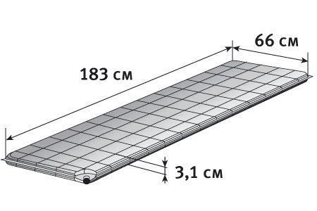 Alexika Коврик самонадувающийся легкий Alexika Travel 66 183x66x3.1 см