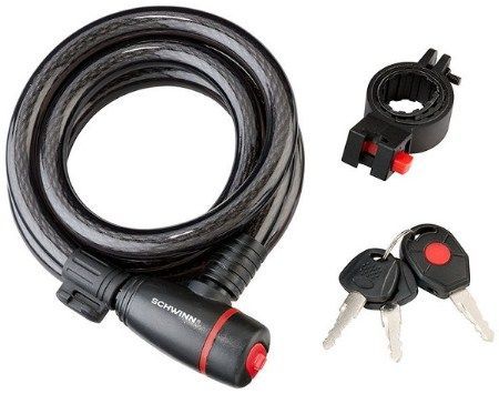 Schwinn Велосипедный замок на ключе х мм Schwinn Key Cable Lock 15 1800