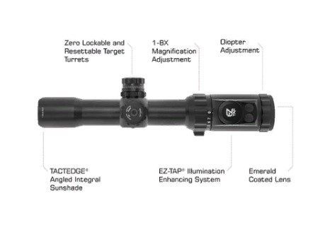 LEAPERS UTG Современный оптический прицел для винтовки Leapers Leapers Accushot T8 Tactical 1-8X28