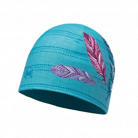 Buff Шапка осенняя Buff Microfiber & Polar Hat Junior Feathers Pool