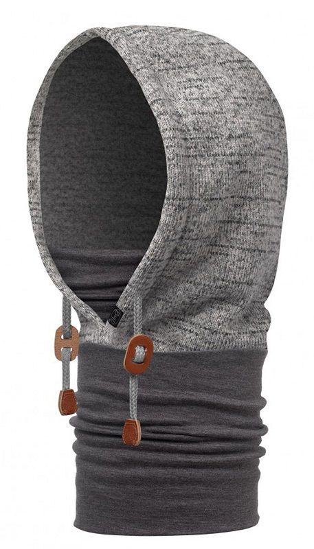 Buff Утепленная бандана Buff Polar Thermal Hoodie Melange Grey