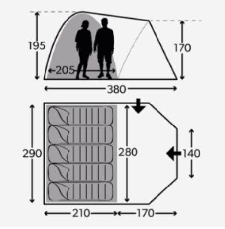 !Неизвестный бренд Качественная палатка  Kampa Dometic Brighton 5