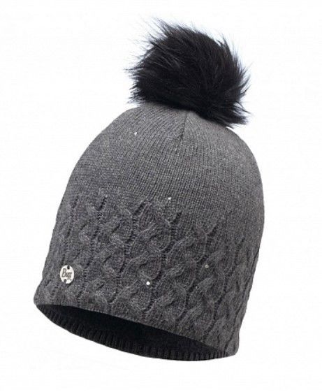 Buff Теплая шапка Buff Knitted & Polar Fleece Hat Elie Grey