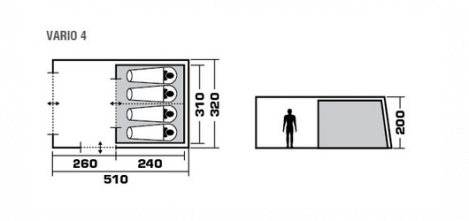 Trek Planet Палатка туристическая Trek Planet Vario 4