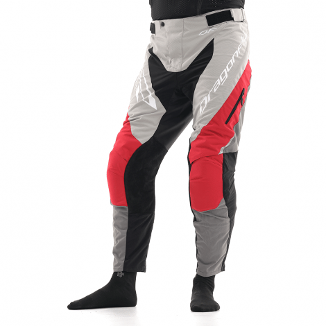 DRAGONFLY Брюки Эндуро Freeride DF Grey-Red (Короткие)