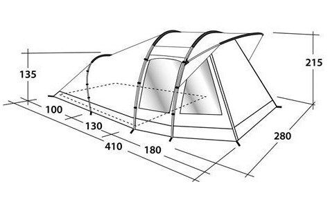 Outwell Палатка тоннель туристическая Outwell - Woodville 4