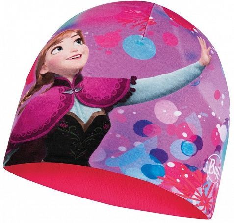 Buff Симпатичная детская шапка Buff Frozen Micro Polar Anna Bright Pink