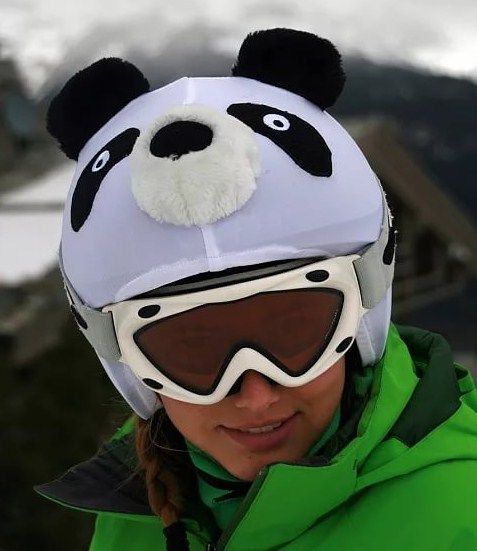 Coolcasc Стильный нашлемник на спортивный шлем Coolcasc 042 Panda Bear