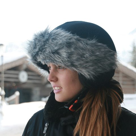 Coolcasc Нашлемник стильный Coolcasc E002 Grey Fur