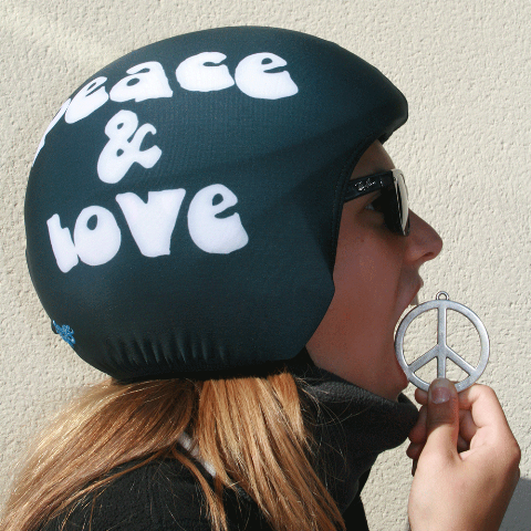 Coolcasc Нашлемник грязеотталкивающий Coolcasc 128 Peace&Love