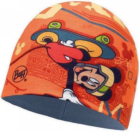Buff Шапка детская Buff Mickey Micro Polar Hat Child Skate King Orange