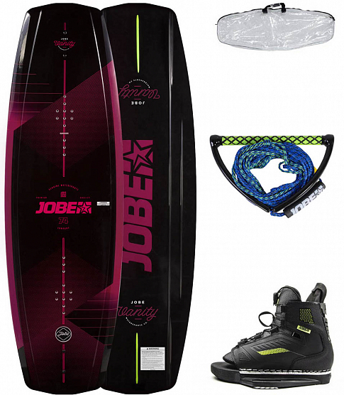 Jobe Комплект Вейкборд для начинающих женщин Jobe Vanity Wakeboard Women & Unit Bindings Package