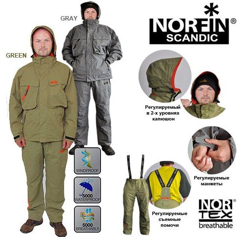 Norfin Мембранный рыболовный костюм Norfin Scandic