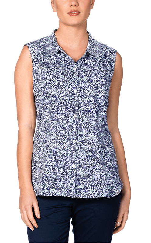 Jack Wolfskin Рубашка легкая женская Jack Wolfskin Wahia Print Sleeveless Shirt W