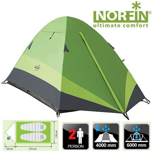 Norfin Двухслойная дуговая палатка Norfin ROACH 2 NF