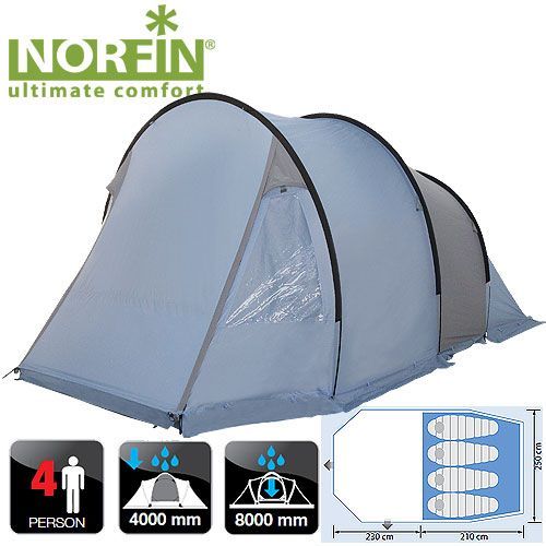 Norfin Четырёхместная палатка для кемпинга Norfin Kemi 4 NFL