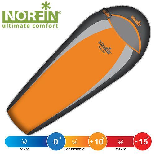 Norfin Комфортный мешок кокон с левой молнией комфорт Norfin - Light 200 ( +10)