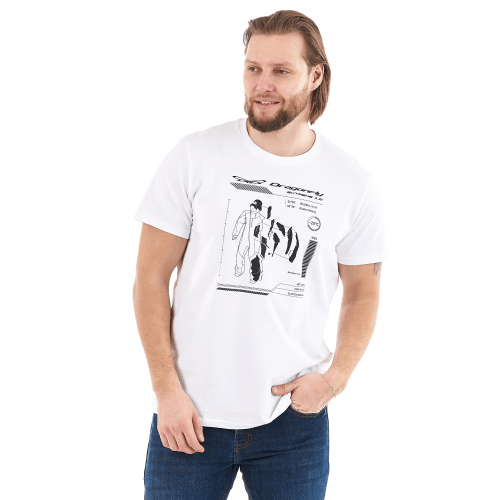 DRAGONFLY Удобная мужская футболка с принтом Dragonfly Snow 