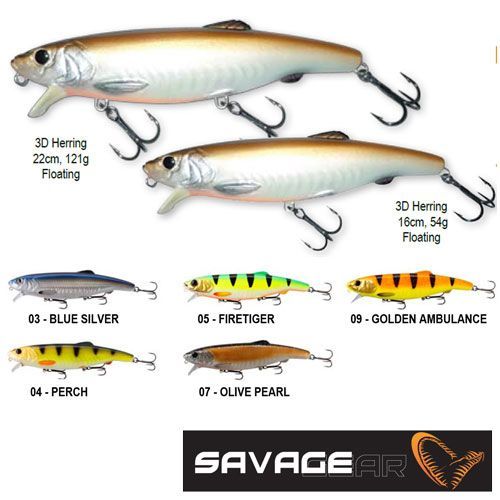 SAVAGE GEAR Воблер плавающий SAVAGE GEAR 3D HERRING 22,00