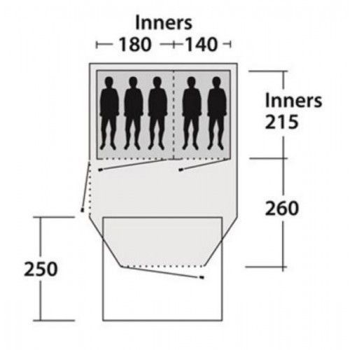 Outwell Палатка тоннель кемпинговая Outwell - Edmonds 5A