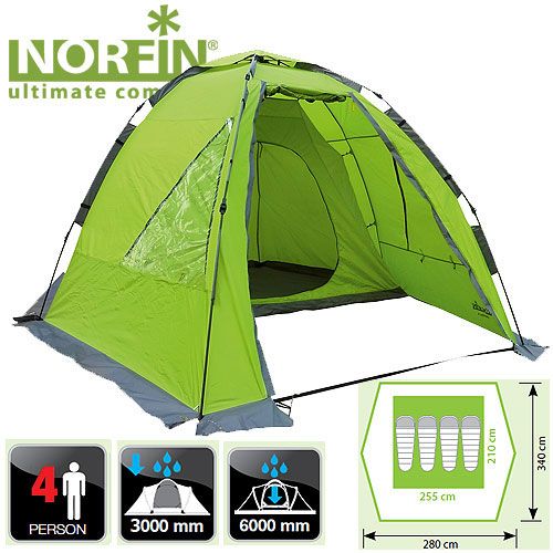 Norfin Туристическая палатка Norfin Zander 4 NF