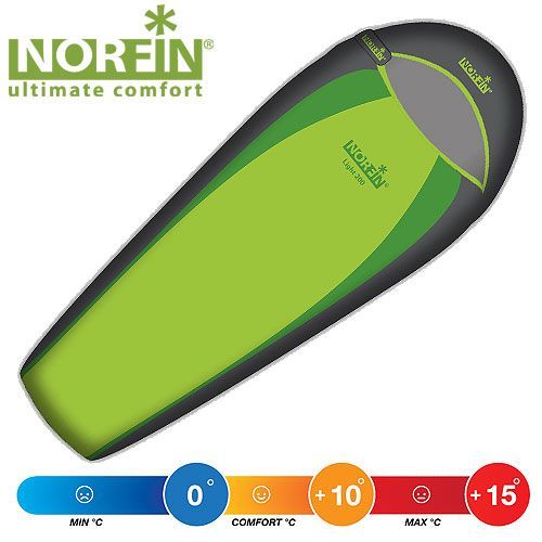 Norfin Комфортный мешок кокон с левой молнией комфорт Norfin - Light 200 ( +10)