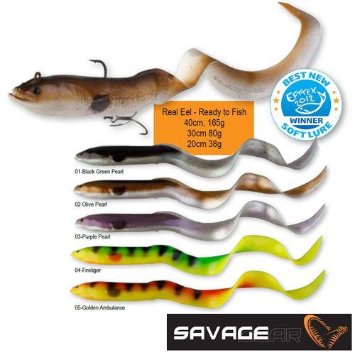 SAVAGE GEAR Виброхвост SAVAGE GEAR REAL EEL 40,00