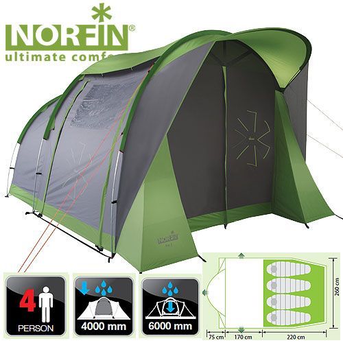Norfin Палатка 4-х местная Norfin - Asp 4 NF