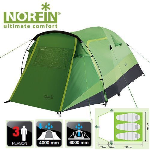Norfin Походная палатка х местная Norfin 3- Bream 3 NF