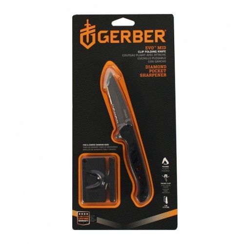 Gerber Набор нож точилка походный Gerber + Gerber Evo Mid & Pocket Sharpener