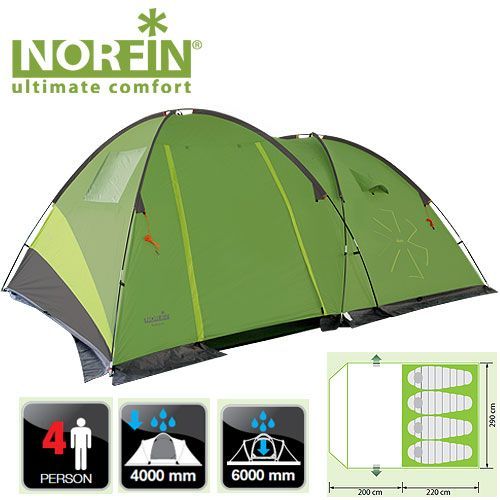Norfin Просторная палатка Norfin Pollan4 NF