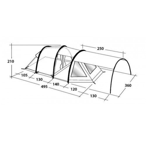 Outwell Палатка тоннель кемпинговая Outwell - Edmonds 5A