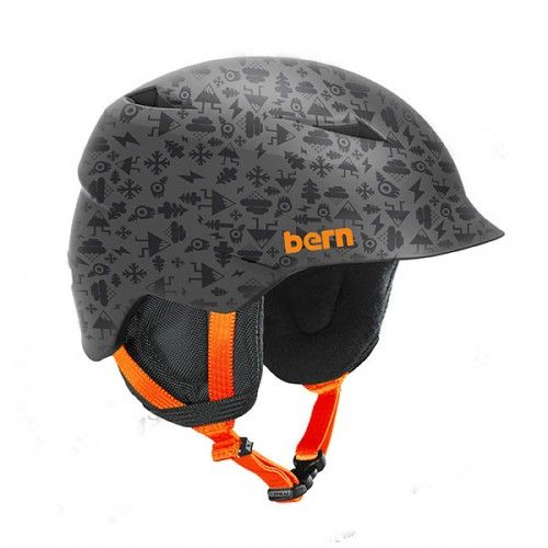Bern Стильный детский шлем для мальчиков Bern Snow Zipmold Camino