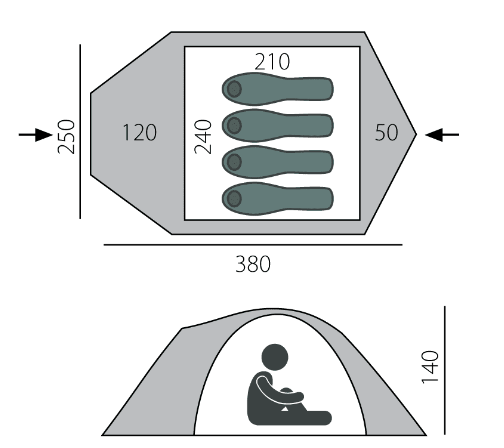 BTrace Палатка походная BTrace Talweg 4+