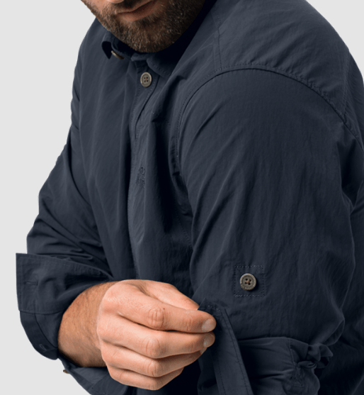 Jack Wolfskin Мужская рубашка Jack Wolfskin Lakeside Roll-up Shirt M