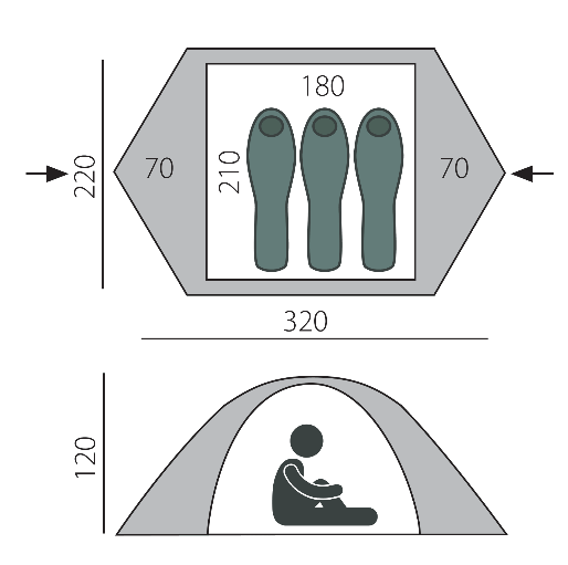 BTrace Палатка походная BTrace Travel 3