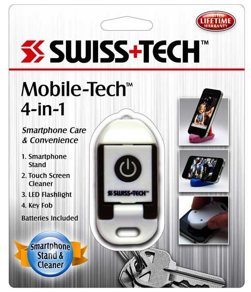 Swiss+Tech Брелок фонарик Swiss+Tech - Mobile-Tech 4-in-1