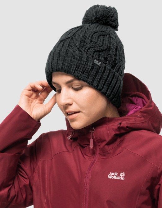 Jack Wolfskin Вязаная шапка Jack Wolfskin Stormlock Pompom Beanie