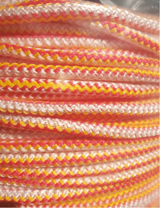 Эбис Вязаный полипропиленовый цветной шнур в катушке мм Эбис 14