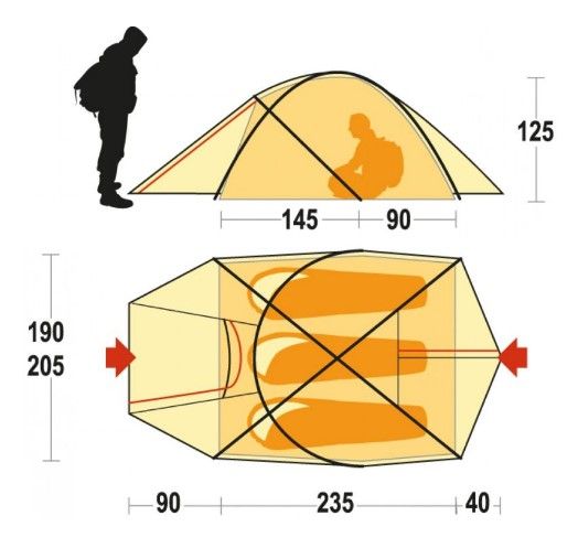 Ferrino Трехместная палатка Ferrino Pilier 3 Tent