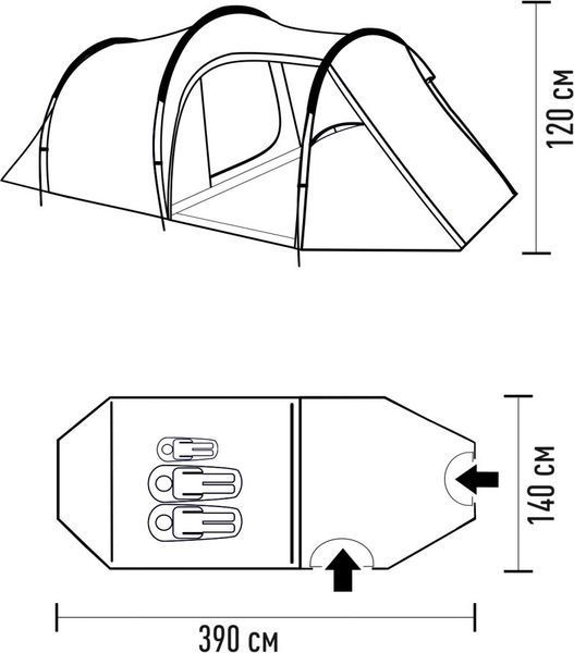 Talberg Палатка трехсезонная Talberg Mira 2–3