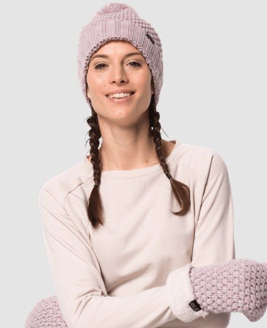 Jack Wolfskin Вязаная шапка с помпоном Jack Wolfskin Highloft Knit Cap Women