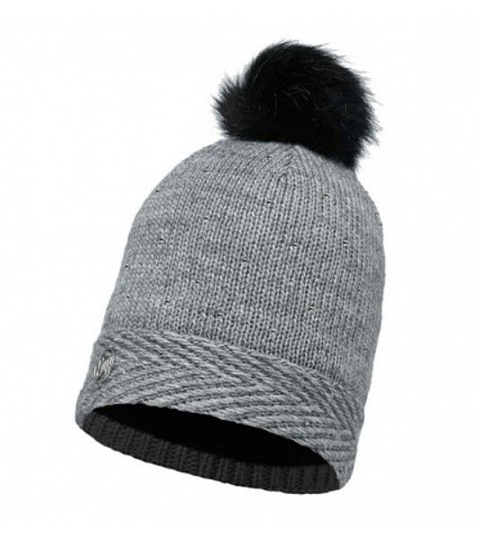 Buff Стильная шапка Buff Ski Chic Collection Knitted & Polar Hat Buff Aura Grey Chic