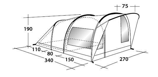 Outwell Палатка двухслойная Outwell Rockwell 3