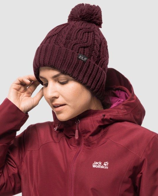 Jack Wolfskin Вязаная шапка Jack Wolfskin Stormlock Pompom Beanie